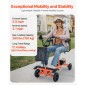 VEVOR 4-Wheel Folding Mobility Scooter για Ενήλικες & Ηλικιωμένους, 120kg Loading Electric Mobility Scooter, Αναπηρικό αμαξίδιο παντός εδάφους με μπαταρία λιθίου 48V, μεγάλα συμπαγή ελαστικά & ικανότητα αναρρίχησης 8°