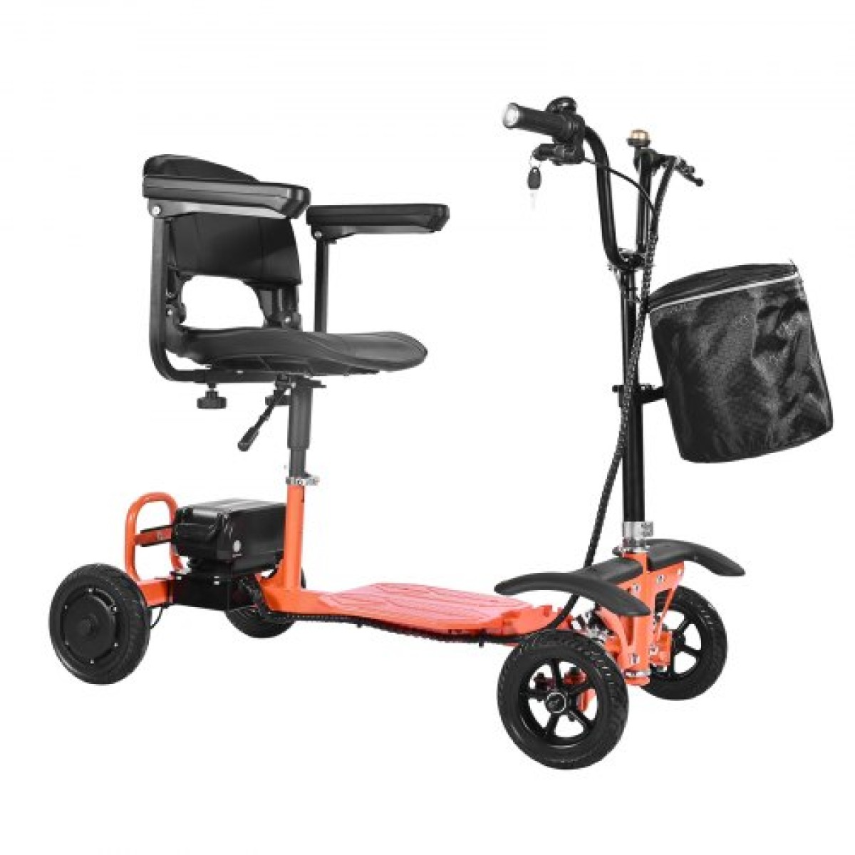 VEVOR 4-Wheel Folding Mobility Scooter για Ενήλικες & Ηλικιωμένους, 120kg Loading Electric Mobility Scooter, Αναπηρικό αμαξίδιο παντός εδάφους με μπαταρία λιθίου 48V, μεγάλα συμπαγή ελαστικά & ικανότητα αναρρίχησης 8°