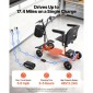 VEVOR 4-Wheel Folding Mobility Scooter για Ενήλικες & Ηλικιωμένους, 120kg Loading Electric Mobility Scooter, Αναπηρικό αμαξίδιο παντός εδάφους με μπαταρία λιθίου 48V, μεγάλα συμπαγή ελαστικά & ικανότητα αναρρίχησης 8°
