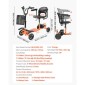 VEVOR 4-Wheel Folding Mobility Scooter για Ενήλικες & Ηλικιωμένους, 120kg Loading Electric Mobility Scooter, Αναπηρικό αμαξίδιο παντός εδάφους με μπαταρία λιθίου 48V, μεγάλα συμπαγή ελαστικά & ικανότητα αναρρίχησης 8°