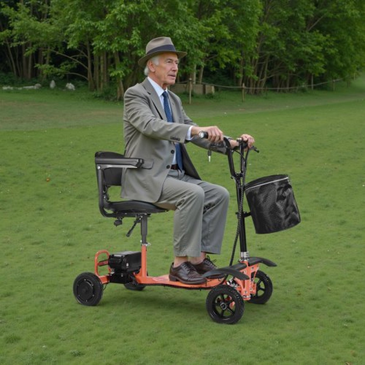 VEVOR 4-Wheel Folding Mobility Scooter για Ενήλικες & Ηλικιωμένους, 120kg Loading Electric Mobility Scooter, Αναπηρικό αμαξίδιο παντός εδάφους με μπαταρία λιθίου 48V, μεγάλα συμπαγή ελαστικά & ικανότητα αναρρίχησης 8°