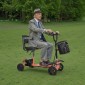 VEVOR 4-Wheel Folding Mobility Scooter για Ενήλικες & Ηλικιωμένους, 120kg Loading Electric Mobility Scooter, Αναπηρικό αμαξίδιο παντός εδάφους με μπαταρία λιθίου 48V, μεγάλα συμπαγή ελαστικά & ικανότητα αναρρίχησης 8°