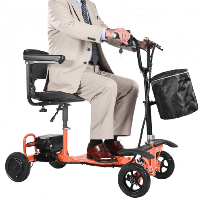 VEVOR 4-Wheel Folding Mobility Scooter για Ενήλικες & Ηλικιωμένους, 120kg Loading Electric Mobility Scooter, Αναπηρικό αμαξίδιο παντός εδάφους με μπαταρία λιθίου 48V, μεγάλα συμπαγή ελαστικά & ικανότητα αναρρίχησης 8°