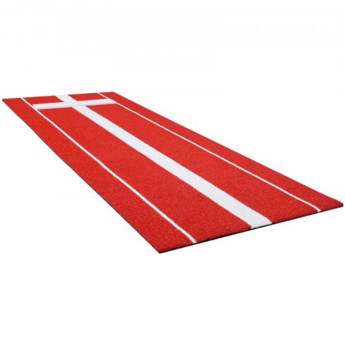 VEVOR Softball Pitching Mat, 305x92cm Baseball Pitching Rubber Mound, Antifade Turf and Antislip Foam Backing Portable Training Aid, Fastpitch Equipment for Pitchers Indoor Outdoor Practice, κόκκινο
