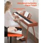 VEVOR Weighted Digital Piano, 88 Πλήκτρα Πλήρως Ζυγισμένο, Ηλεκτρικό πληκτρολόγιο πιάνου με βάση παρτιτούρας, Τριπλό πεντάλ, Μετασχηματιστής ρεύματος, 280 τόνοι, Υποστήριξη ασύρματης σύνδεσης, για αρχάριους, Χρώμα ξύλου