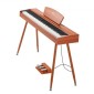 VEVOR Weighted Digital Piano, 88 Πλήκτρα Πλήρως Ζυγισμένο, Ηλεκτρικό πληκτρολόγιο πιάνου με βάση παρτιτούρας, Τριπλό πεντάλ, Μετασχηματιστής ρεύματος, 280 τόνοι, Υποστήριξη ασύρματης σύνδεσης, για αρχάριους, Χρώμα ξύλου