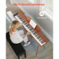 VEVOR Weighted Digital Piano, 88 Πλήκτρα Πλήρως Ζυγισμένο, Ηλεκτρικό πληκτρολόγιο πιάνου με βάση παρτιτούρας, Τριπλό πεντάλ, Μετασχηματιστής ρεύματος, 280 τόνοι, Υποστήριξη ασύρματης σύνδεσης, για αρχάριους, Χρώμα ξύλου