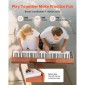 VEVOR Weighted Digital Piano, 88 Πλήκτρα Πλήρως Ζυγισμένο, Ηλεκτρικό πληκτρολόγιο πιάνου με βάση παρτιτούρας, Τριπλό πεντάλ, Μετασχηματιστής ρεύματος, 280 τόνοι, Υποστήριξη ασύρματης σύνδεσης, για αρχάριους, Χρώμα ξύλου