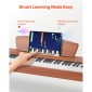 VEVOR Weighted Digital Piano, 88 Πλήκτρα Πλήρως Ζυγισμένο, Ηλεκτρικό πληκτρολόγιο πιάνου με βάση παρτιτούρας, Τριπλό πεντάλ, Μετασχηματιστής ρεύματος, 280 τόνοι, Υποστήριξη ασύρματης σύνδεσης, για αρχάριους, Χρώμα ξύλου