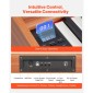 VEVOR Weighted Digital Piano, 88 Πλήκτρα Πλήρως Ζυγισμένο, Ηλεκτρικό πληκτρολόγιο πιάνου με βάση παρτιτούρας, Τριπλό πεντάλ, Μετασχηματιστής ρεύματος, 280 τόνοι, Υποστήριξη ασύρματης σύνδεσης, για αρχάριους, Χρώμα ξύλου