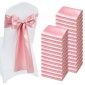 VEVOR Σατέν Φύλλα καρέκλας Φιόγκοι, 100 τμχ. Κορδέλα καρέκλας, 7 x 108 ιντσών, Διακόσμηση δεξίωσης γάμου σε ροζ χρυσό, για εκδηλώσεις γάμου Baby shower party Διακόσμηση καρέκλας δεξιώσεων