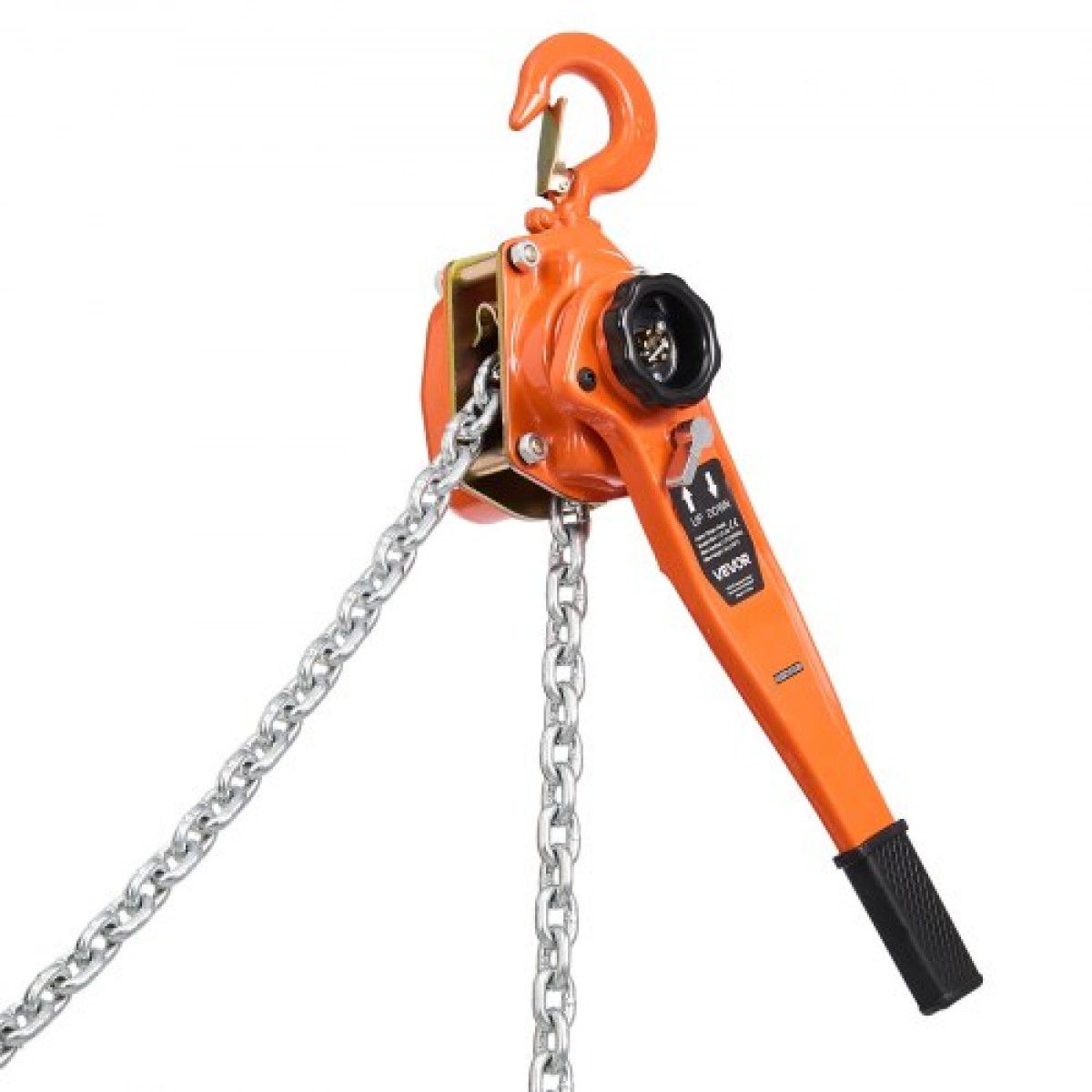 VEVOR Manual Lever Chain Hoist, 1-1/2T 1500KG Capacity Heavy Duty Come Along, 6M Lift G80 Alloy Steel Chain With Dual Pawl Mechanical Brake, 360° Rotating Hog, for Warage Construction Garage