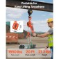 VEVOR Χειροκίνητο ανυψωτικό αλυσίδας μοχλού, 3/4T 750KG χωρητικότητας βαρέως τύπου Come Along, 6M Lift G80 Alloy Steel Chain with Dual Pawl Mechanical Brake, 360° Rotating Hog, for Warage Construction Garage