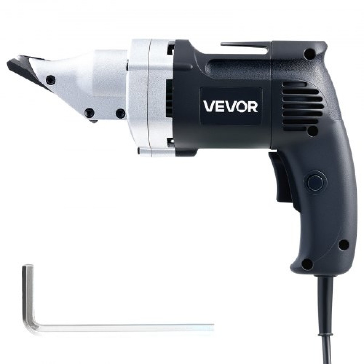 VEVOR Electric Metal Shear, 4,0-Amp Corded Lame Metal cutter με περιστρεφόμενη κεφαλή 360 μοιρών, μεταβλητή ταχύτητα, συνεχής κοπή, καθαρή κοπή για γαλβανισμένο χάλυβα 1,22 mm, ανοξείδωτο ατσάλι 1 mm, 2500 SPM