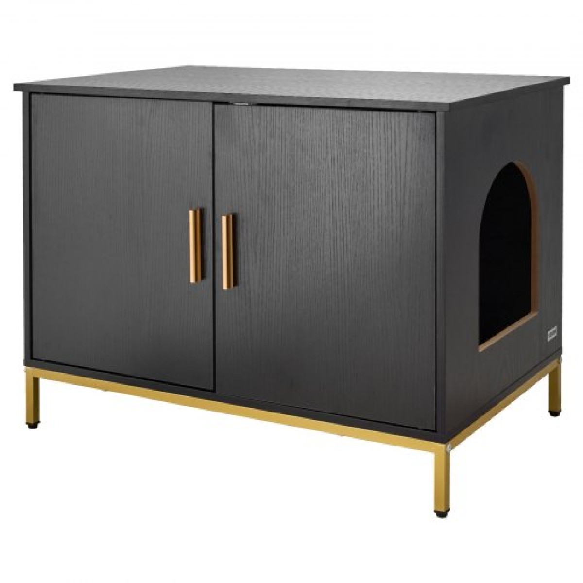 Έπιπλα VEVOR Cat Litter Box Enclosure, 70 cm Κρυφό Ντουλάπι απορριμμάτων με μεταλλικά πόδια & λαβή, Τραπέζι μοντέρνου στιλ Cat Washroom House, Fit Most of Litterbox, για Σαλόνι Υπνοδωματίου