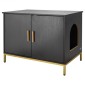 Έπιπλα VEVOR Cat Litter Box Enclosure, 70 cm Κρυφό Ντουλάπι απορριμμάτων με μεταλλικά πόδια & λαβή, Τραπέζι μοντέρνου στιλ Cat Washroom House, Fit Most of Litterbox, για Σαλόνι Υπνοδωματίου