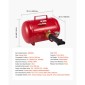 VEVOR Air Tire Bead Seat, 5 Gal / 18,9 L, Heavy Duty Tire Bead Blaster Tool, 87-116 PSI Operating Pressure, Air Trigger Seating Inflator for Pickup, Truck, ATV, Jeep, Van, Lawn Tractor, RV, Red