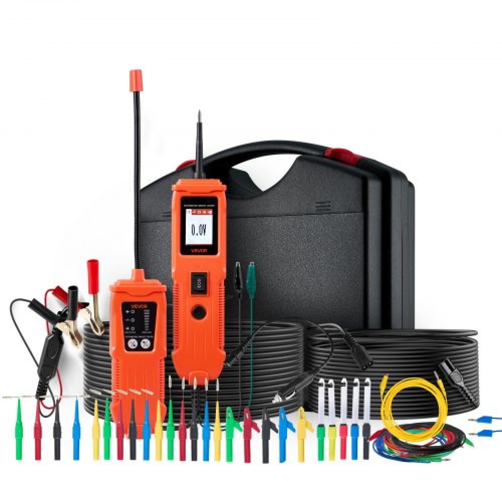 VEVOR Automotive Circuit Tester Kit, 8 - 35 DCV Power Circuit Probe Tester με έγχρωμη οθόνη TFT και φωτισμό, 2-σε-1 Electrical Automotive Power Tester Probe με καλώδιο επέκτασης 19,7 ft / 6 m