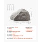 Κάλυμμα VEVOR Faux Rock, Υπαίθριο κάλυμμα αντλίας ψεύτικου βράχου, ρεαλιστική φυσική υφή, ελαφρύ και ανθεκτικό στις καιρικές συνθήκες τεχνητός ογκόλιθος για εξωραϊσμό Διακόσμηση αυλής κήπου, σκούρο γκρι, μεσαίου μεγέθους