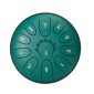 VEVOR Steel Tongue Drum, 16,5cm 11 Notes Rain Drum for Outside Garden, D Major Musical Drums with Music Book & Mallets, Percussion Instrument for Meditation Yoga Beginner Musical Education, Green