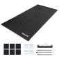 VEVOR Containment Mat, 2,4 x 4,9 m, αντιολισθητικό PVC πατάκι γκαράζ με καθαριστική σκούπα, ανθεκτική αδιάβροχη προστασία από χιόνι, βροχή και λάσπη για στάθμευση αυτοκινήτων, μαύρο