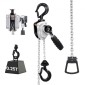 VEVOR Manual Lever Chain Hoist, 1/4T 250KG Capacity Heavy Duty Come Along, 1,5M Lift G80 Alloy Steel Chain with Dual Pawl Mechanical Brake, 360° Rotating Hog, for Warage Construction Garage