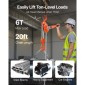 VEVOR Manual Lever Chain Hoist, 6T 6000KG Capacity Heavy Duty Come Along, 6M Lift G80 Alloy Steel Chain with Dual Pawl Mechanical Brake, 360° Rotating Hog, for Warage Construction Garage