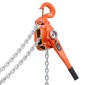 VEVOR Manual Lever Chain Hoist, 6T 6000KG Capacity Heavy Duty Come Along, 6M Lift G80 Alloy Steel Chain with Dual Pawl Mechanical Brake, 360° Rotating Hog, for Warage Construction Garage