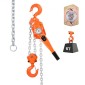 VEVOR Manual Lever Chain Hoist, 6T 6000KG Capacity Heavy Duty Come Along, 6M Lift G80 Alloy Steel Chain with Dual Pawl Mechanical Brake, 360° Rotating Hog, for Warage Construction Garage