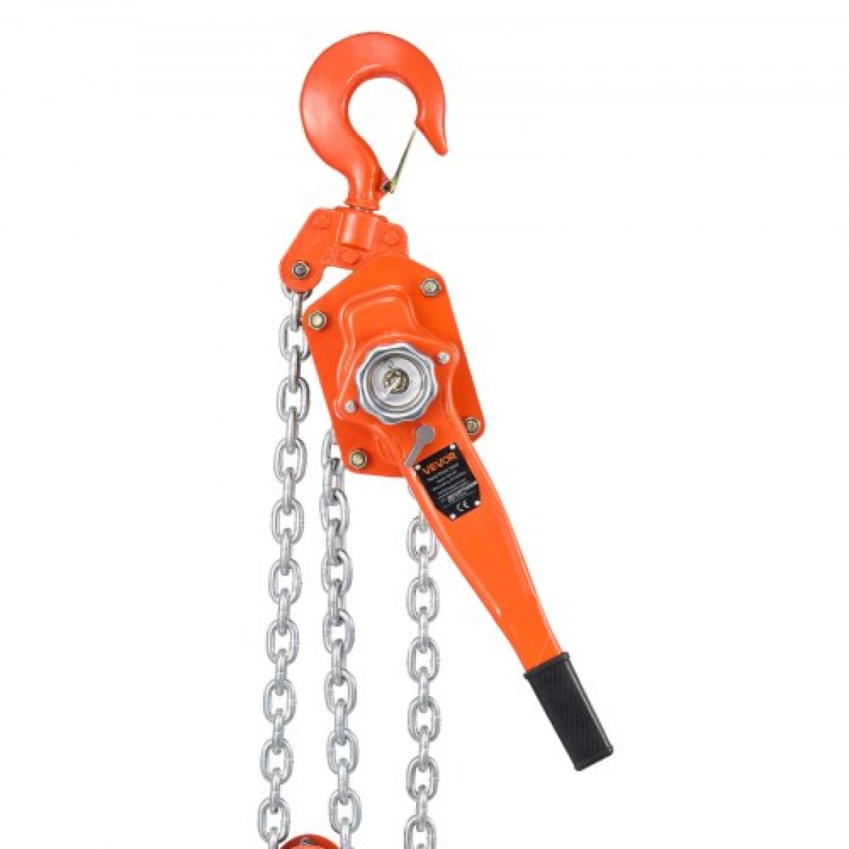 VEVOR Manual Lever Chain Hoist, 6T 6000KG Capacity Heavy Duty Come Along, 6M Lift G80 Alloy Steel Chain with Dual Pawl Mechanical Brake, 360° Rotating Hog, for Warage Construction Garage