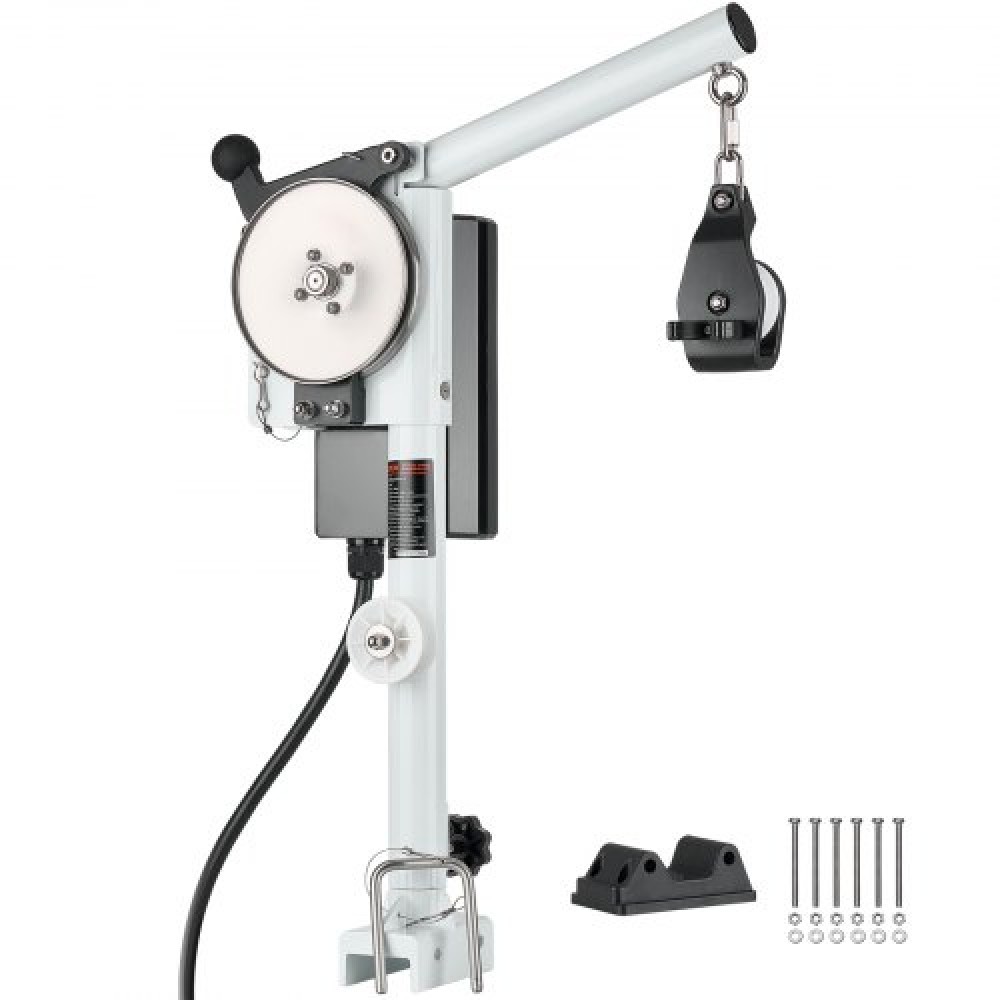 VEVOR Line Hauler Pot Puller, 12V DC 1200W, Line Hauler Winch Holds 90 kg Lift Capacity, Line Speed of 35 m/min, 360° Rotation & Corrosion-Resistant, Crab Pot Puller for Crab, Shrimp, Lobster Traps