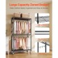 VEVOR Rolling Clothes Rack, Heavy Duty Clothing Rack, Racks 3 Ρυθμιζόμενες Επίπεδες με ανθρακούχο χάλυβα, 204 kg Χωρητικότητα φόρτωσης Ντουλάπα Ντουλάπα για Υπνοδωμάτιο, Κατάστημα ρούχων, Διάδρομος