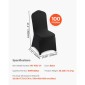 VEVOR 100 Pcs Μαύρα καλύμματα καρέκλας, κάλυμμα πολυεστέρα Spandex για καρέκλα, Stretch slipcovers για δείπνο σε δείπνο σε γαμήλια πάρτι, Πλατεία μπροστινά καλύμματα καρέκλας, Ταιριάζει σε διαστάσεις καρέκλας έως 20,08 x 17,72 x 37,4 ίντσες