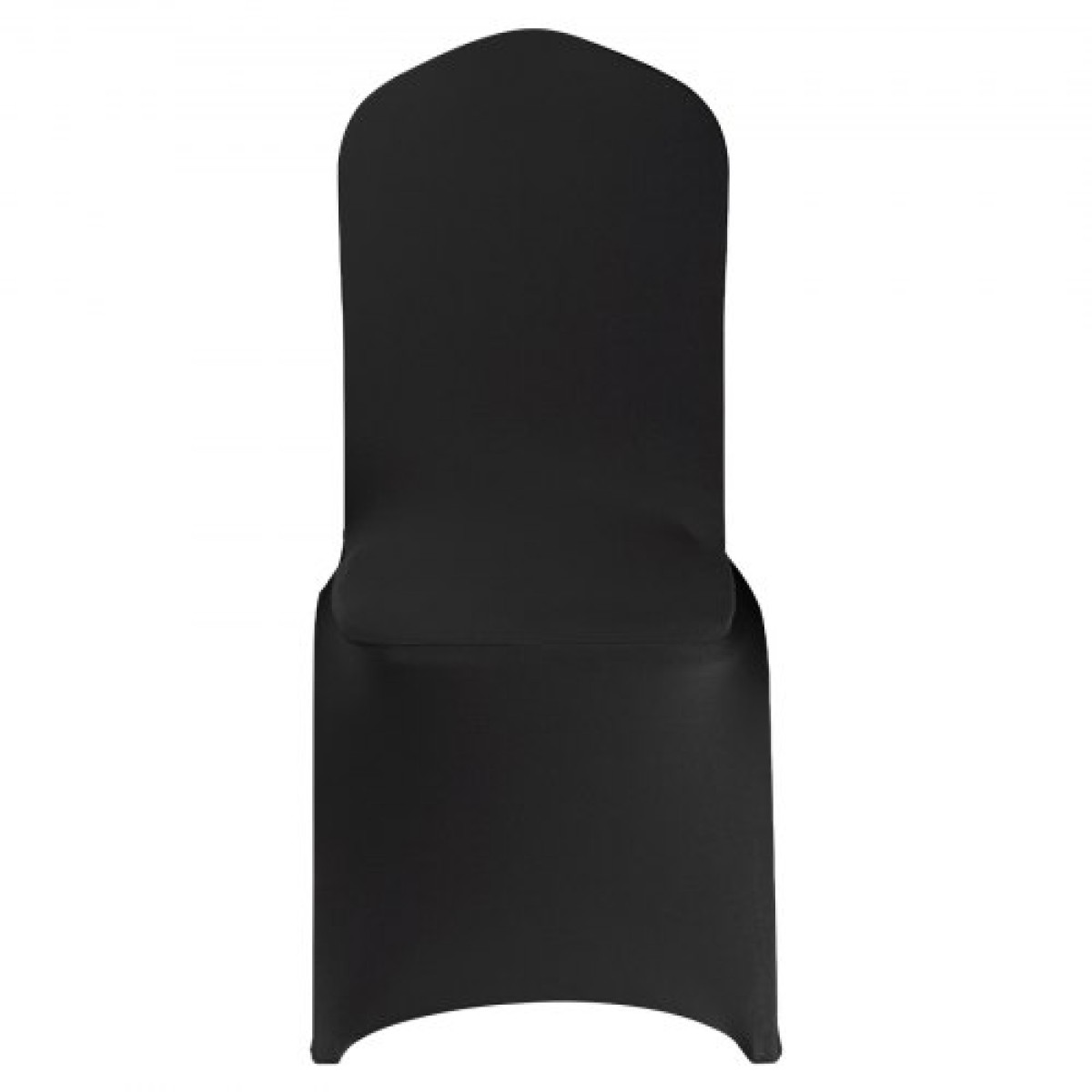 VEVOR 100 Pcs Μαύρα καλύμματα καρέκλας, κάλυμμα πολυεστέρα Spandex για καρέκλα, Stretch slipcovers για δείπνο σε δείπνο σε γαμήλια πάρτι, Πλατεία μπροστινά καλύμματα καρέκλας, Ταιριάζει σε διαστάσεις καρέκλας έως 20,08 x 17,72 x 37,4 ίντσες