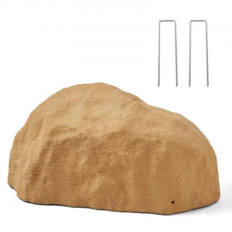 VEVOR Faux Rock Cover, Υπαίθριο κάλυμμα ψεύτικη αντλία βράχου, ρεαλιστική φυσική υφή, ελαφρύ και ανθεκτικό στις καιρικές συνθήκες τεχνητός ογκόλιθος για εξωραϊσμό Διακόσμηση αυλής κήπου, Sand Yellow, Μικρό μέγεθος