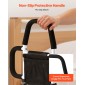 Ράγες κρεβατιού VEVOR για ηλικιωμένους, ράγες υποβοήθησης κρεβατιού με πλαϊνή λαβή και κουπαστή PU, ρυθμιζόμενο ύψος ανθρακονημάτινο μπαστούνι κομοδίνου, ράβδοι κρεβατιού για ηλικιωμένους και ασθενείς, ταιριάζει με king size, queen size, διπλό κρεβάτι