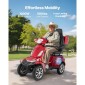 VEVOR Heavy Duty 4-Wheel Mobility Scooter για ηλικιωμένους και ενήλικες, χωρητικότητα 500 lbs, 35 KM 3-ταχύτητα μεγάλης εμβέλειας, 1000W παντός εδάφους ηλεκτρικό αναπηρικό σκούτερ αναψυχής, μέγιστη ικανότητα αναρρίχησης 20°
