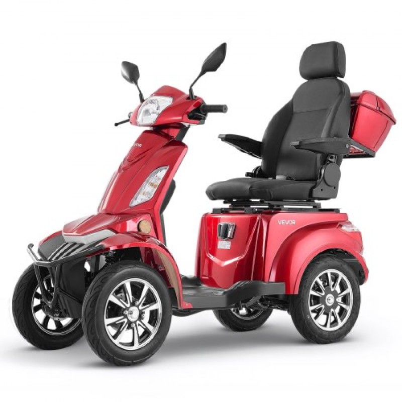 VEVOR Heavy Duty 4-Wheel Mobility Scooter για ηλικιωμένους και ενήλικες, χωρητικότητα 500 lbs, 35 KM 3-ταχύτητα μεγάλης εμβέλειας, 1000W παντός εδάφους ηλεκτρικό αναπηρικό σκούτερ αναψυχής, μέγιστη ικανότητα αναρρίχησης 20°