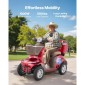 VEVOR Heavy Duty 4-Wheel Mobility Scooter για ηλικιωμένους και ενήλικες, χωρητικότητα 500 lbs, 35 KM 3-ταχύτητα μεγάλης εμβέλειας, 1000W παντός εδάφους ηλεκτρικό αναπηρικό σκούτερ αναψυχής, μέγιστη ικανότητα αναρρίχησης 20°