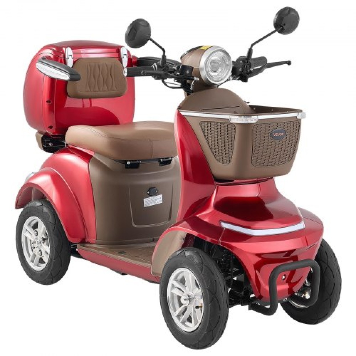 VEVOR Heavy Duty 4-Wheel Mobility Scooter για ηλικιωμένους και ενήλικες, χωρητικότητα 500 lbs, 35 KM 3-ταχύτητα μεγάλης εμβέλειας, 1000W παντός εδάφους ηλεκτρικό αναπηρικό σκούτερ αναψυχής, μέγιστη ικανότητα αναρρίχησης 20°