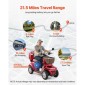 VEVOR Heavy Duty 4-Wheel Mobility Scooter για ηλικιωμένους και ενήλικες, χωρητικότητα 500 lbs, 35 KM 3-ταχύτητα μεγάλης εμβέλειας, 1000W παντός εδάφους ηλεκτρικό αναπηρικό σκούτερ αναψυχής, μέγιστη ικανότητα αναρρίχησης 20°