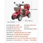 VEVOR Heavy Duty 4-Wheel Mobility Scooter για ηλικιωμένους και ενήλικες, χωρητικότητα 500 lbs, 35 KM 3-ταχύτητα μεγάλης εμβέλειας, 1000W παντός εδάφους ηλεκτρικό αναπηρικό σκούτερ αναψυχής, μέγιστη ικανότητα αναρρίχησης 20°