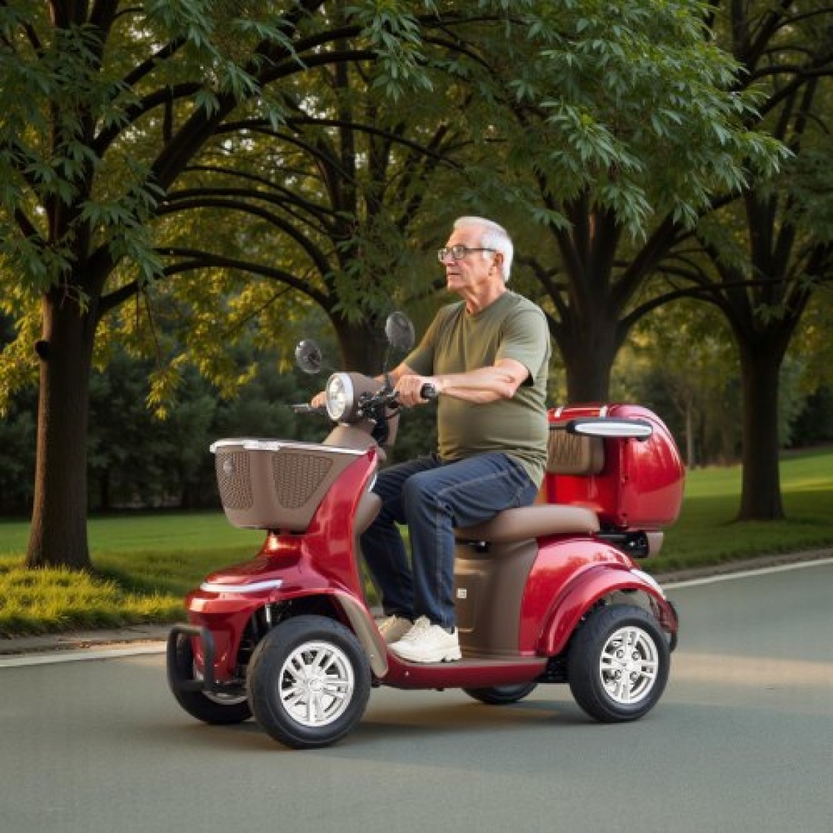 VEVOR Heavy Duty 4-Wheel Mobility Scooter για ηλικιωμένους και ενήλικες, χωρητικότητα 500 lbs, 35 KM 3-ταχύτητα μεγάλης εμβέλειας, 1000W παντός εδάφους ηλεκτρικό αναπηρικό σκούτερ αναψυχής, μέγιστη ικανότητα αναρρίχησης 20°