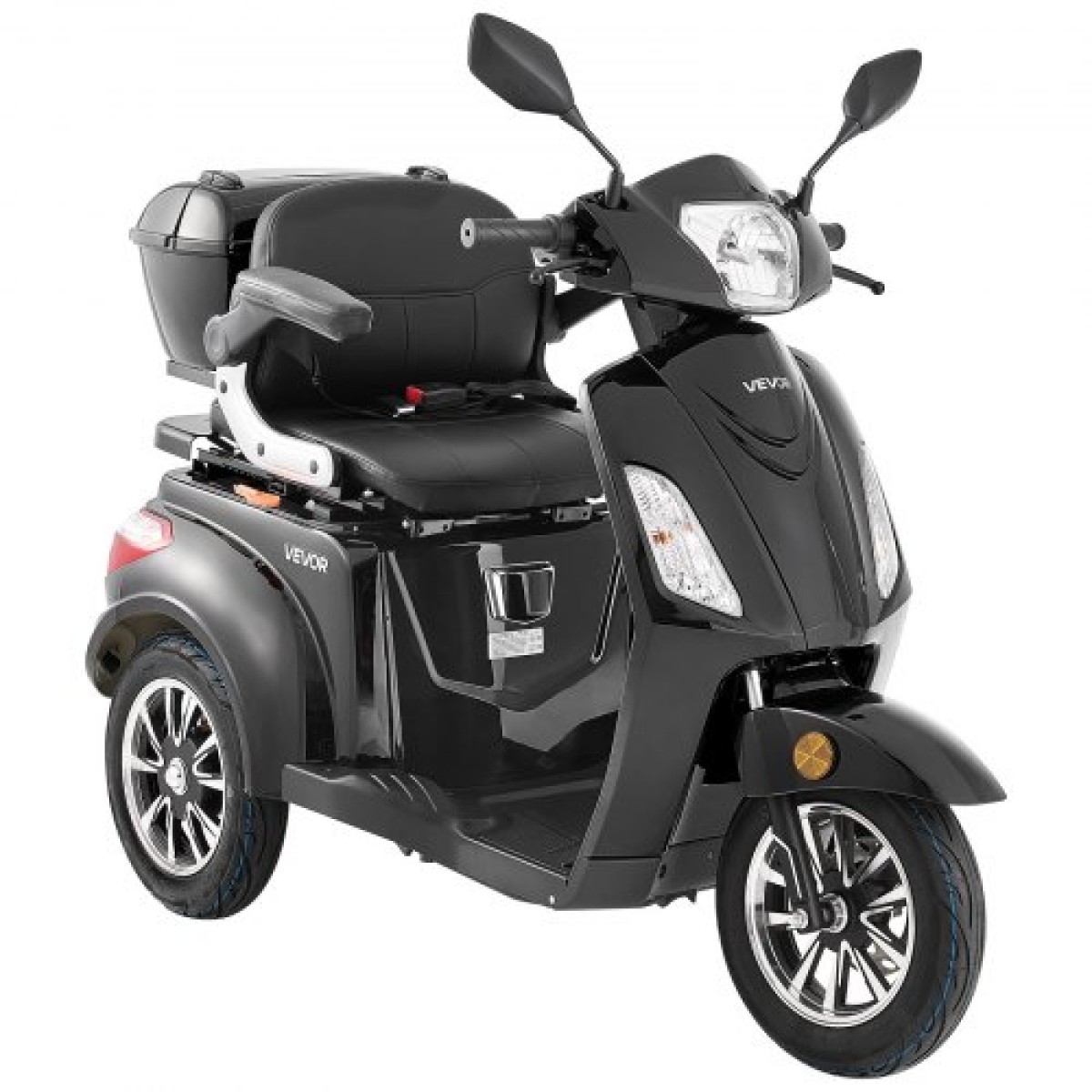 VEVOR Heavy Duty 3-Wheel Mobility Scooter για ηλικιωμένους και ενήλικες, χωρητικότητα 500 lbs, 35 KM 3-ταχύτητα μεγάλης εμβέλειας, 1000W παντός εδάφους ηλεκτρικό αναπηρικό σκούτερ αναψυχής, μέγιστη ικανότητα αναρρίχησης 20°