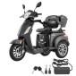 VEVOR Heavy Duty 3-Wheel Mobility Scooter για ηλικιωμένους και ενήλικες, χωρητικότητα 500 lbs, 35 KM 3-ταχύτητα μεγάλης εμβέλειας, 1000W παντός εδάφους ηλεκτρικό αναπηρικό σκούτερ αναψυχής, μέγιστη ικανότητα αναρρίχησης 20°