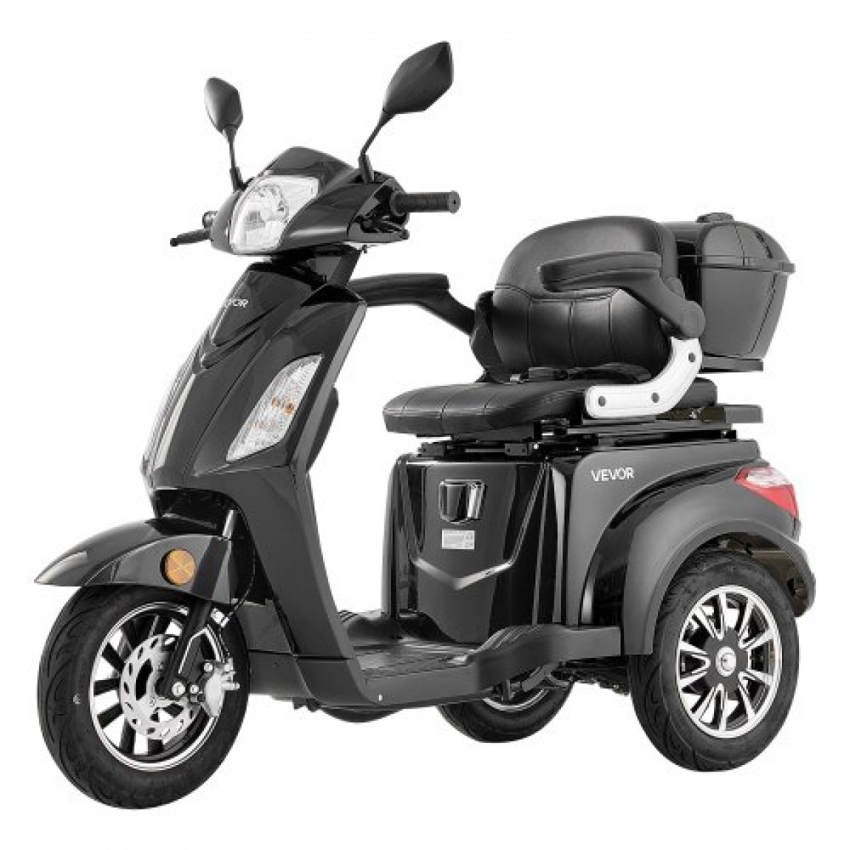 VEVOR Heavy Duty 3-Wheel Mobility Scooter για ηλικιωμένους και ενήλικες, χωρητικότητα 500 lbs, 35 KM 3-ταχύτητα μεγάλης εμβέλειας, 1000W παντός εδάφους ηλεκτρικό αναπηρικό σκούτερ αναψυχής, μέγιστη ικανότητα αναρρίχησης 20°