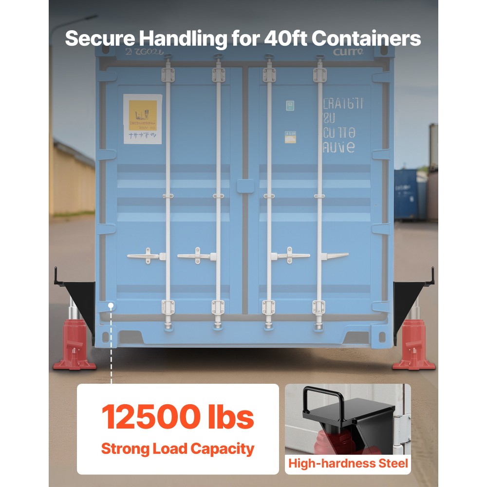 VEVOR Shipping Container Jack Lug με λαβή σε σχήμα U, 2-pack, Storage Leveler Booster Stands Sun & Rain, Heavy Duty Container Jack Lug για ναυτιλιακή βιομηχανία, Logistics, Διαχείριση αποθήκης