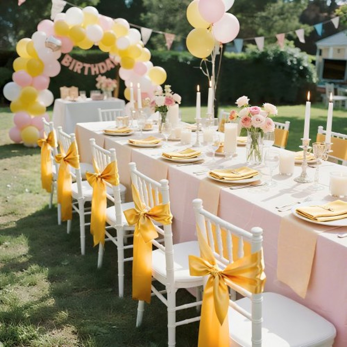 VEVOR Satin Chair Sashes Φιόγκοι, 100 τμχ. Κορδέλα καρέκλας, 7 x 108 ίντσες, χρυσή διακόσμηση δεξίωσης γάμου, για εκδηλώσεις γάμου Baby Shower Party Events Διακοσμητικό κάλυμμα καρέκλας δεξιώσεων
