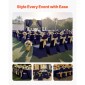 Καλύμματα καρέκλας VEVOR 50 τμχ Navy Blue, κάλυμμα καρέκλας Spandex από πολυεστέρα, Stretch slipcovers για δείπνο σε δείπνο σε γαμήλια πάρτι, Πλατεία μπροστινά καλύμματα καρέκλας, Ταιριάζει σε διαστάσεις καρέκλας έως 20,08 x 17,72 x 37,4 ίντσες