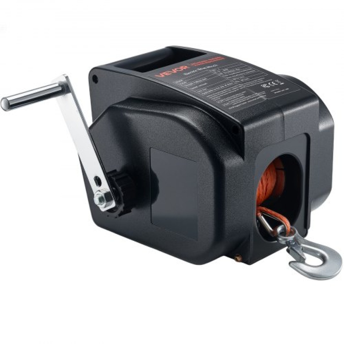 VEVOR Electric Boat Winch, 12V DC 300W, Reversible Electric Trailer Winch για σκάφη έως 900 kg, Power-in, Power-Out και Freewheel Operations για σκάφη με ενσύρματο τηλεχειριστήριο και μανιβέλα χειρός